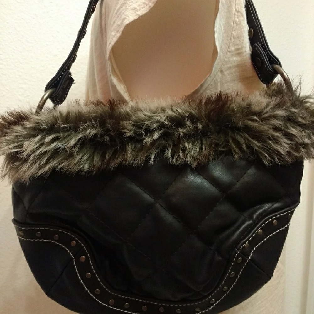 Boho furry bag